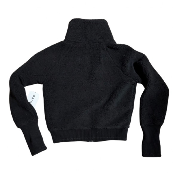 Athleta Black Tugga Sherpa Cropped Jacket - Picture 3 of 5